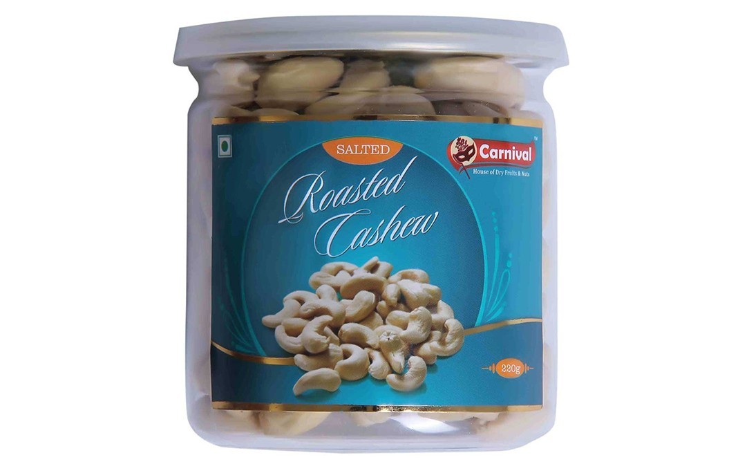 Carnival Salted Roasted Cashew    Plastic Jar  230 grams